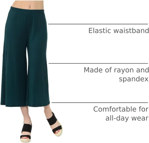 Vista 55 de Iconic Luxe – Falda-pantalón Jersey para cintura elástica para mujer