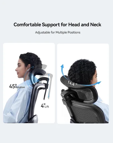 Vista 5 de SIHOO B100 SE Silla ergonómica de oficina, silla de escritorio con soporte Negro suave