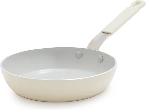 Vista 17 de GreenPan x Bobby Flay - Sartén antiadherente de 8", cerámica de diamante libre de PFAS, apta para inducción, mango de silicona que permanece frío