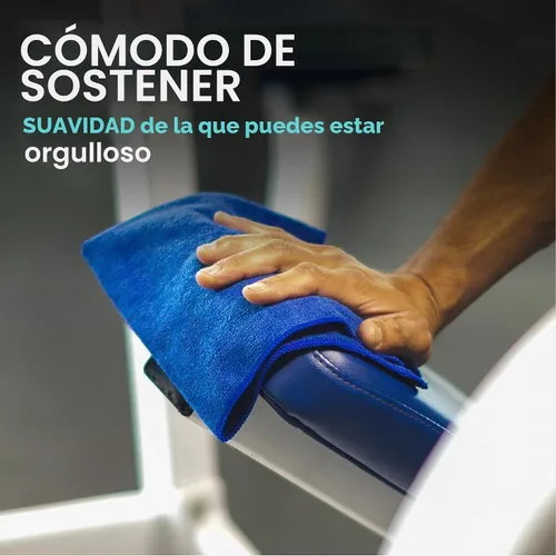 Vista 6 de (Paquete de 12) 16" x 16" toallas de limpieza de microfibra de grado comercial para usos múltiples, altamente absorbentes, sin pelusa, sin manchas