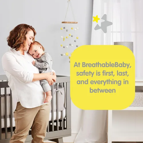 Vista 7 de BreathableBaby Forro transpirable de malla para cunas de tamaño completo, malla clásica de 3mm, gris (Tamaño 2FS cubre 2 lados)
