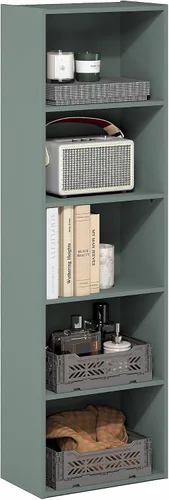 Vista 92 de Furinno PASIR - Estantería de libros de 2 niveles, estantería moderna de 9 x 12 x 21, estanterías abiertas para sala de estar, dormitorio, oficina