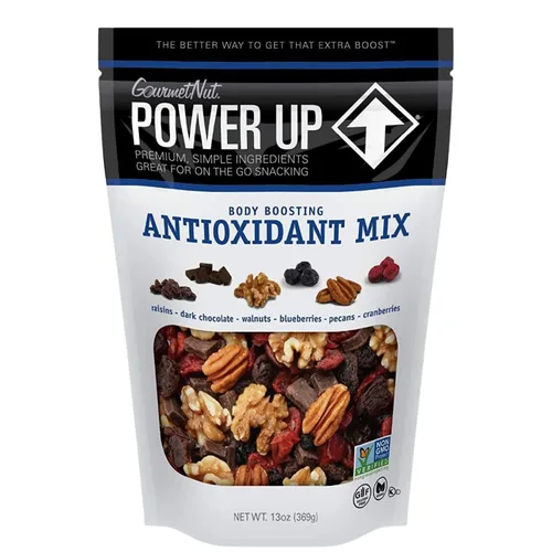 Vista 14 de Power Up Mega Omega Trail Mix Gourmet Nut - Bolsa de mezcla de frutos secos, 14 onzas