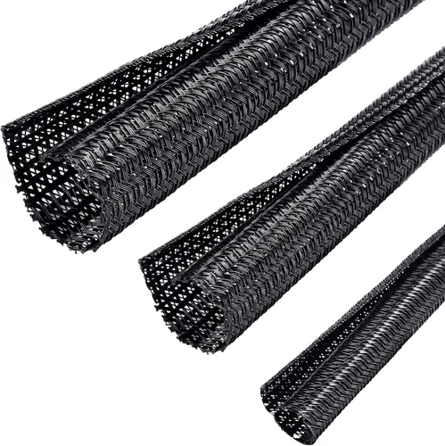 Vista 7 de Boao 3 piezas protector de cable tubo de malla de alambre manga de cable funda dividida para cable cargador USB cubierta de cable cable de audio