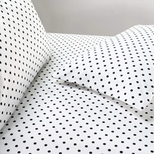 Vista 3 de Elegant Comfort Sábanas suaves de lujo con patrón de lunares, 1500 hilos, microfibra de alta calidad, suave, resistente a las arrugas y a