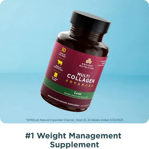 Vista 8 de Ancient Nutrition Multi Collagen Advanced Lean con probióticos, péptidos de colágeno hidrolizados que apoyan la pérdida de peso saludable
