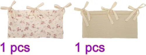 Vista 2 de Eforcase Organizador de cuna de bebé, 2 unidades, bolsa de almacenamiento para colgar pañales, organizador de guardería, bolsa organizadora colgante
