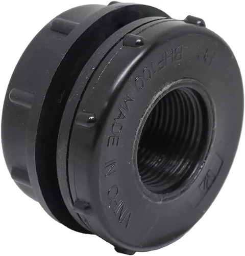 Vista 2 de Valley Industries Montaje de mamparo de polipropileno - 1-1/2" FNPT x 1-1/2" FNPT