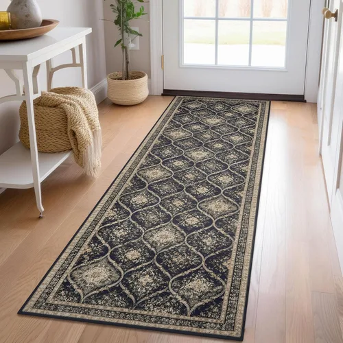 Vista 71 de KILOCOCO Alfombra marroquí pequeña, de 2 x 3 pies, color negro/dorado, súper suave, lavable, para interiores, vintage, lavable, antideslizante