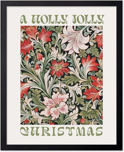 Vista 80 de Poster Master A Holly Jolly - Póster navideño, arte de invierno, diseño de pared moderno, regalo para hombres y mujeres, gran decoración para sala