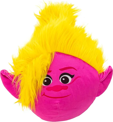Vista 4 de Northwest Almohada Trolls Cloud, 11 x 11 pulgadas, Queen Poppy