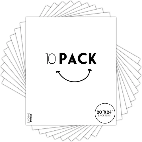 Vista 8 de Golden State Art, cartón de soporte blanco 4x6, soportes para marco, cuadro (paquete de 10) 4-Ply Thickness Uncut Matte Cardboard, Ideal for