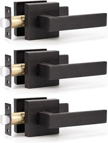 Vista 136 de KNOBWELL - Juego de cerradura con 1 picaporte resistente para puertas de una cara, ideal para puertas interiores reversibles, 0.93 libras