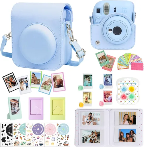 Vista 10 de CAIYOULE - Accesorios de cámara para Fujifilm Instax Mini 12, color rosa flor Blossom rosado