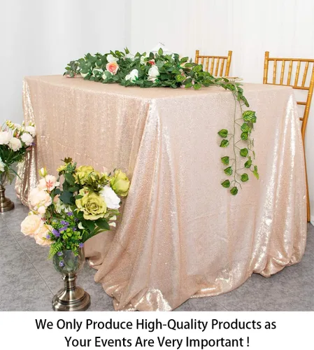 Vista 2 de ShinyBeauty - Mantel rectangular de lentejuelas (60 x 102), diseño de bodas y fiestas de Navidad