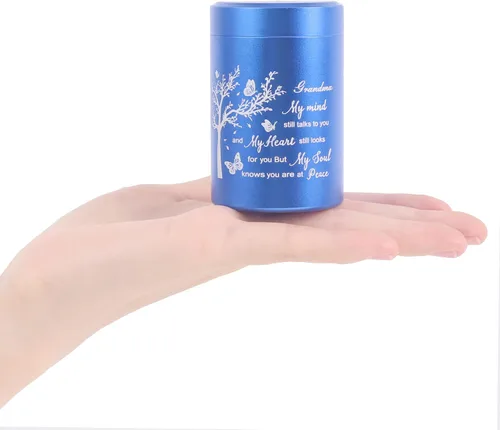 Vista 14 de Urna pequeña de 3 pulgadas para cenizas humanas, mini caja de recuerdos de cremación para compartir cenizas, mini urna para papá