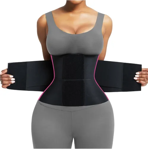Vista 8 de FeelinGirl Cinturón de entrenamiento de cintura, reductor de cintura, cinturón de abdominales, control de abdomen, moldeador de cuerpo con triple