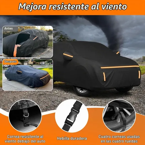 Vista 4 de Funda de coche para Toyota RAV4 2012-2025 XA30 XA40 XA50 impermeable forro de algodón PEVA cubierta exterior resistente al viento protección UV