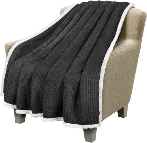 Vista 6 de Catalonia Sherpa - Manta para sofá cama, súper suave, cómoda y esponjosa reversible. Cobija de felpa de lana para todas las estaciones para adultos