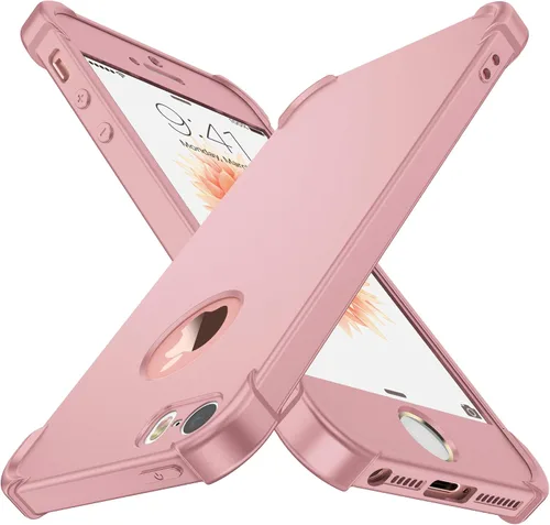 Vista 28 de ORETECH - Funda diseñada para iPhone 5/5S / SE (2016), con [2 protectores de pantalla de vidrio templado] cuerpo completo de 360° para iPhone SE