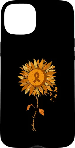 Vista 9 de Funda para iPhone 17 con cinta naranja y girasol de conciencia sobre la leucemia