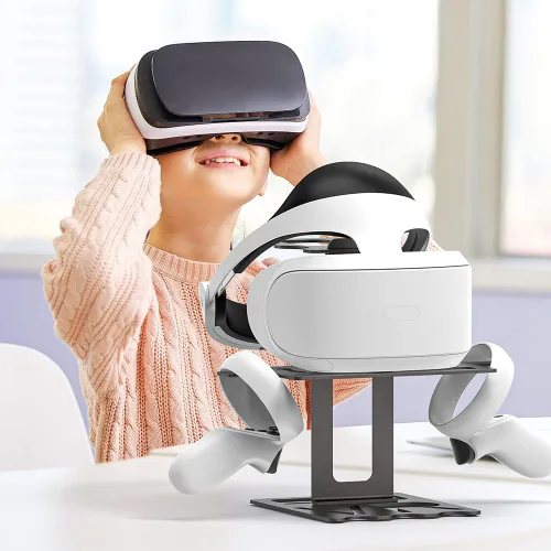 Vista 7 de Accesorios de soporte VR compatibles con Quest 2 HTC VR Rift S índice de válvula HP Reverb G2 auriculares Quest VR y controladores táctiles