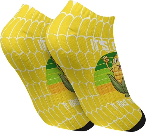 Vista 2 de devor Women's Ankle Socks corn Crew Socks for Women Ankle Socks Funny it's corn it has the juice Socks