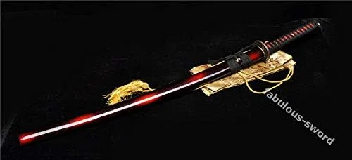 Vista 3 de Espada GLW 41' Sharp 1060 alta acero completo puede cortar árbol japonés Samurai espada Katana
