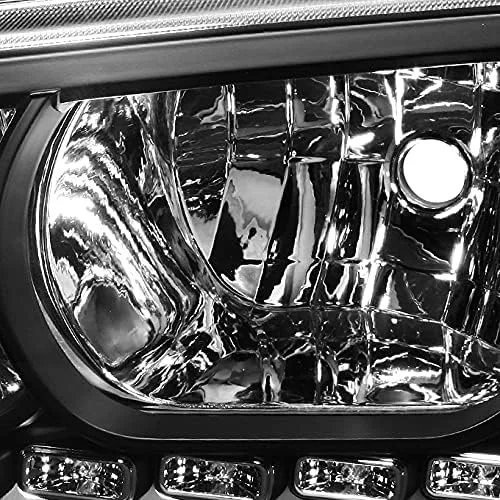 Vista 4 de AKKON - Faros delanteros LED DRL negros para Dodge Charger 06-10 con luces intermitentes de esquina izquierda + derecha