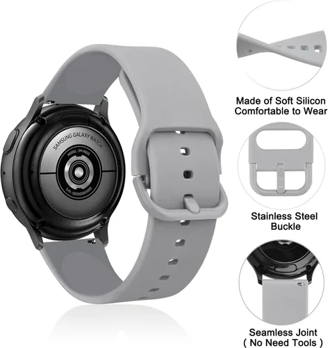 Vista 2 de Meliya Correa para Samsung Galaxy Watch 3 bandas 1.614 in mujeres hombres, 0.787 in suave TPU correa deportiva correa de repuesto para Galaxy Watch