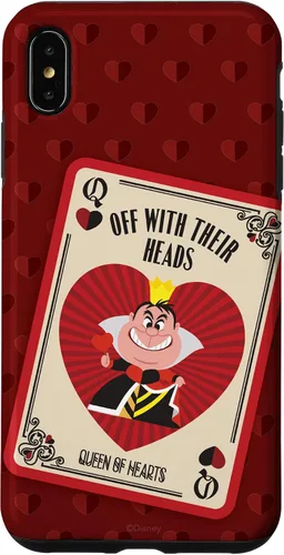 Vista 11 de Disney Carcasa para iPhone 17, diseño de villanos, la reina de corazones con sus cabezas, color rojo