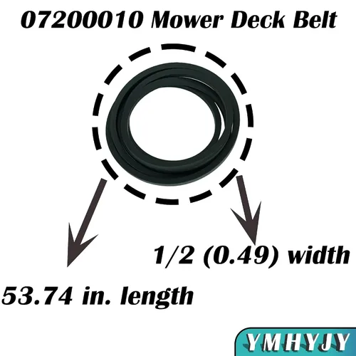 Vista 3 de 07200010 Drive Belt 53.74 for Ariens Zoom/Gravely ZT 34-52 1844XL/ZT1334