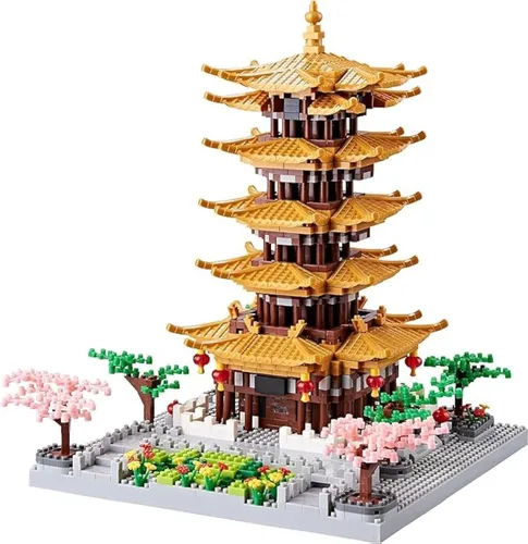 Vista 9 de Juego de bloques de construcción de arquitectura china, Epang Palace, 3050 piezas, juguetes creativos, el mejor regalo para adultos y niños a partir