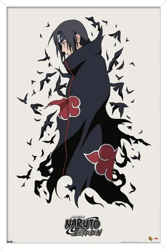Vista 13 de Trends International Naruto Shippuden - Póster de pared de Itachi, 14.725 x 22.375 pulgadas, versión enmarcada de madera de granero