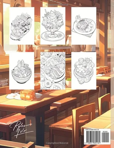 Vista 2 de Anime Coloring Book Food Edition (Anime Coloring Books)