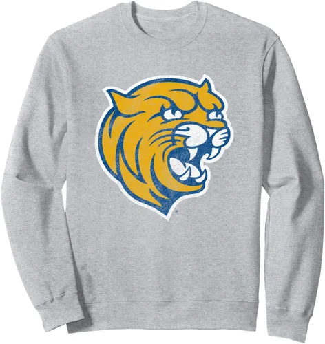 Vista 3 de Johnson and Wales University JWU Wildcats Distressed Primary Sweatshirt