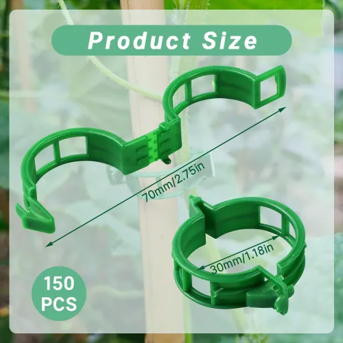 Vista 2 de Clip de plástico seguro para plantas, clips de soporte reutilizables para plantas, clips de plástico para tomate para asegurar plantas trepadoras
