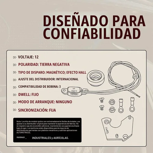 Vista 6 de PerTronix - 1442 - Kit de conversión de encendido electrónico, compatible con IHC de 4 cilindros