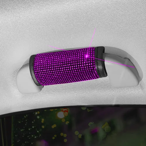 Vista 2 de Paquete de 2 fundas brillantes para manija de puerta de seguridad para automóviles, con cristales brillantes, almohadillas protectoras para manija
