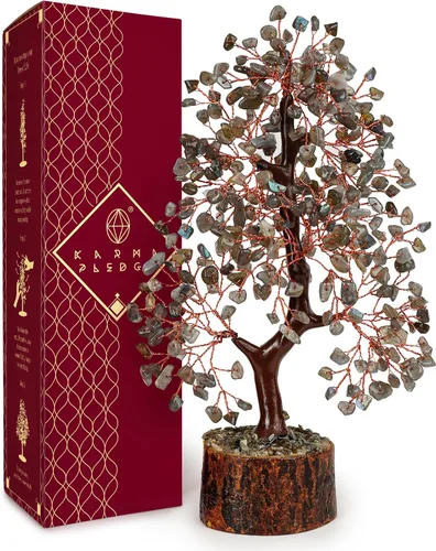 Vista 41 de Árbol de la vida de cristal para decoración del hogar y la oficina, regalos para mujeres, piedras curativas de amazonita de chakra, árbol bonsái