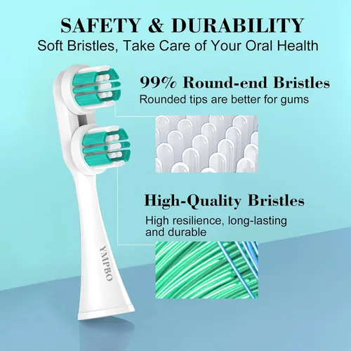 Vista 3 de Cabezales de repuesto compatibles con cepillo de dientes Spinbrush Pro Clean, paquete de 10 Repuesto de cabezal de cepillo, adultos
