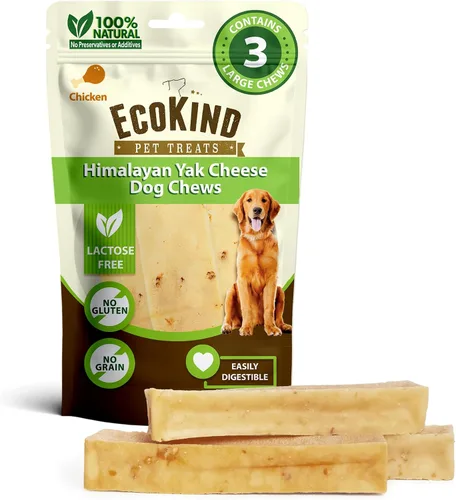 Vista 19 de EcoKind Premium Gold Yak Cheese Masticables para Perros del Himalaya, Premios para Perros de Raza Grande, Totalmente Natural, Alto en Proteínas