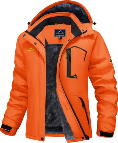 Vista 7 de MAGCOMSEN Chaqueta de Esquí para Mujer Impermeable Aislada Chaqueta de Nieve Cálida Resistente al Viento Abrigos de Invierno con Capucha Chaqueta