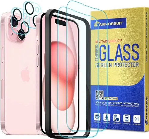 Vista 26 de ArmorSuit [Paquete de 2+2] para Google Pixel 6 [6.4 pulgadas] Protector de pantalla de vidrio templado + protector de lente de cámara compatible