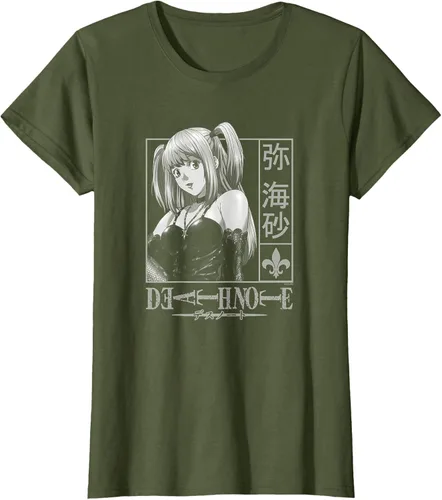 Vista 24 de Death Note Camiseta de anime Misa Kanji Frame Negro