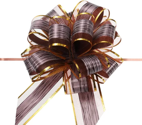Vista 24 de MECCANIXITY 20 lazos grandes de organza de 7 pulgadas para envolver regalos, cintas de organza color negro para cestas de boda, regalos de fiesta