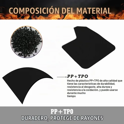 Vista 6 de x xotic tech 4 unidades de aletas de barro delanteras y traseras, protectores contra salpicaduras, guardabarros, universales, para coche SUV (negro)
