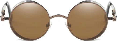 Vista 76 de Dollger Gafas de sol vintage Steampunk Retro Metal Round Circle Frame