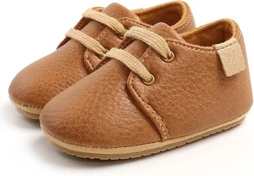 Vista 8 de QWZban Zapatos de bebé para niños y niñas, zapatillas de deporte con suela de goma antideslizante, para cuna de bebé, zapatos de vestir