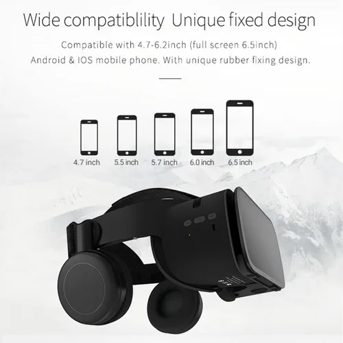 Vista 6 de Virtual Reality Headset VR headsets w Remote for iPhone Android PC Phone for iPhone 13 12 11 Pro X S R Max Samsung 3D VR Set para Gafas de Realidad